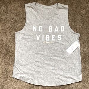 NWT Spiritual Gangster “No Bad Vibes” Muscle Tank